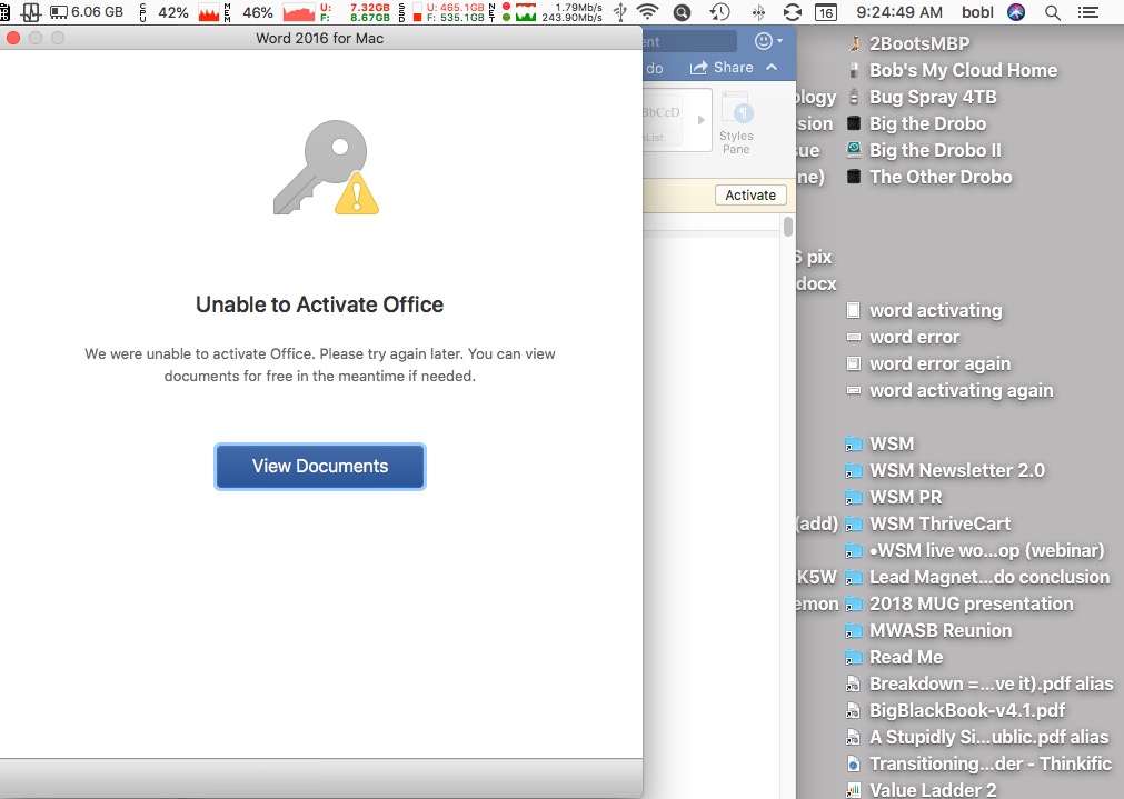 how to activate office on mac